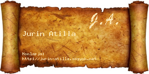 Jurin Atilla névjegykártya